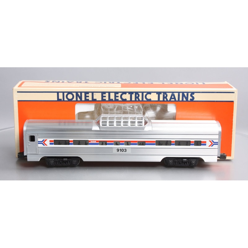 Lionel 6-19103 O Gauge Amtrak Aluminum Vista Dome Passenger Car #9103 NIB