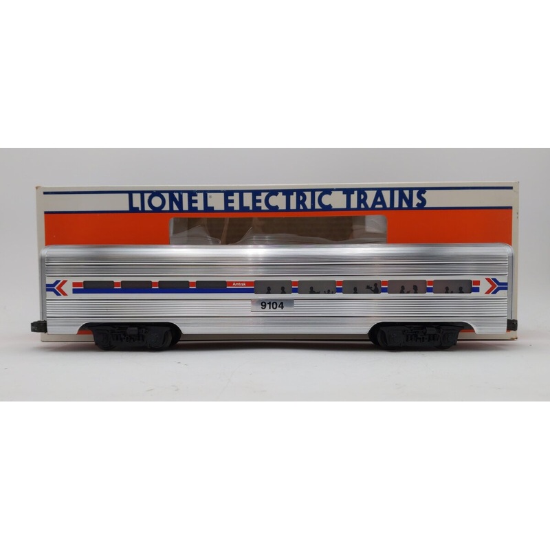 Lionel 6-19104 O Gauge Amtrak Aluminum Dining Passenger Car #9104 VG/Box