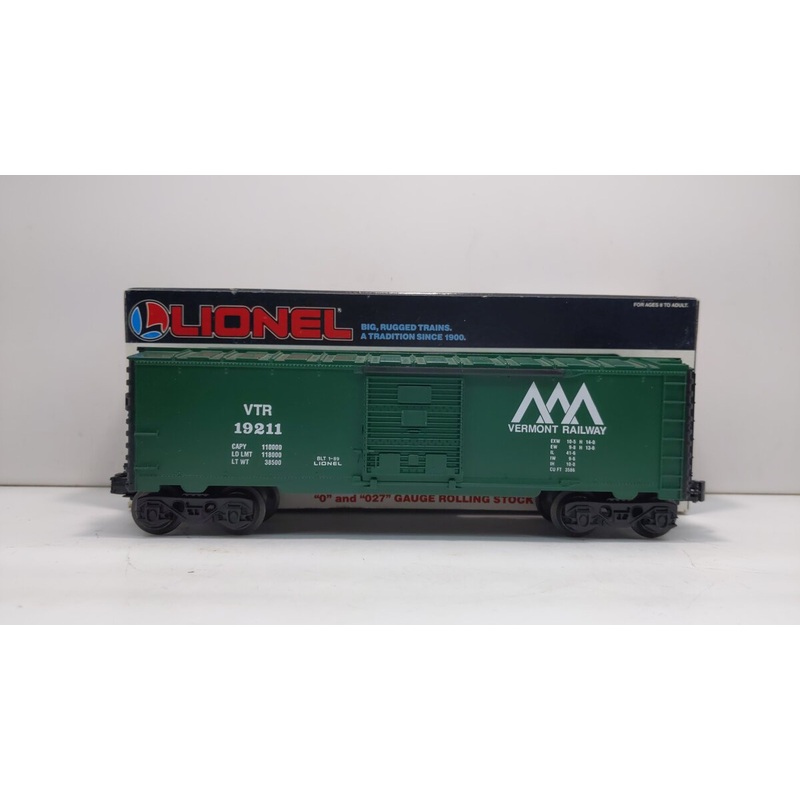 Lionel 6-19211 O Gauge Vermont Railway Boxcar #19211 LN/Box