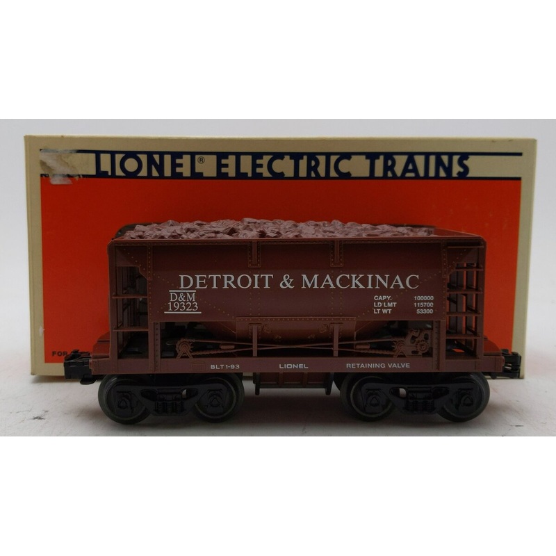 Lionel 6-19323 O Gauge Detroit & Mackinac Ore Car with Ore Load EX/Box