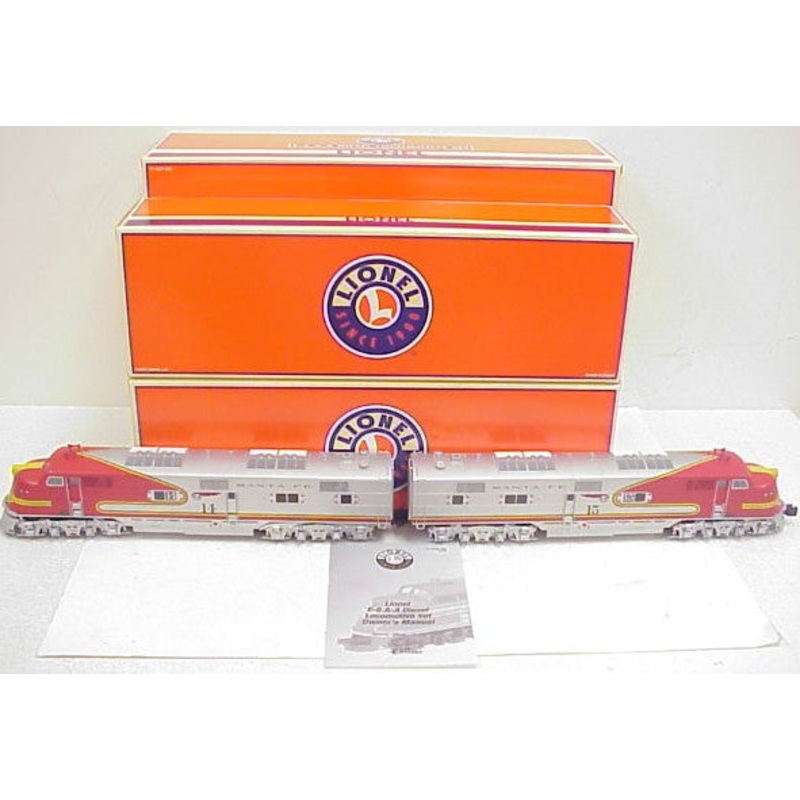 Lionel 6-24504 O Gauge Santa Fe E6 AA Diesel Locomotive Set w/TMCC #14/#15 EX/Box
