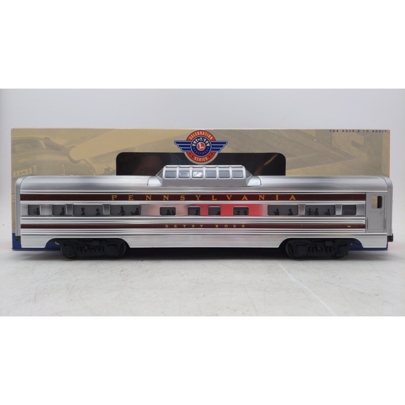 Lionel 6-39102 O Gauge PRR PWC Betsy Ross Vista Dome EX/Box