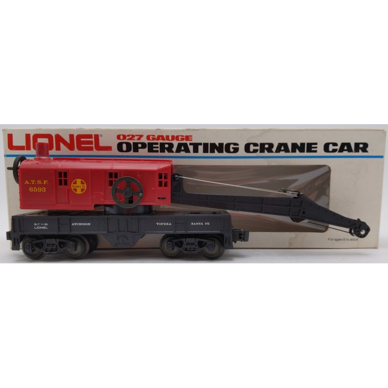 Lionel 6-6593 O AT&SF Crane Car EX/Box
