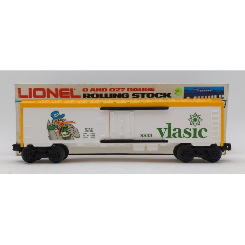 Lionel 6-9833 O Gauge Vlasic Pickles Billboard Reefer Car #9833 LN/Box