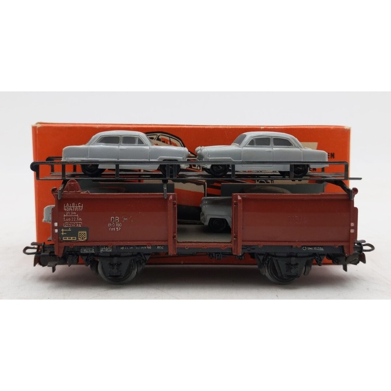Marklin 4613 HO Scale Auto Transport Car w/ Automobiles VG/Box
