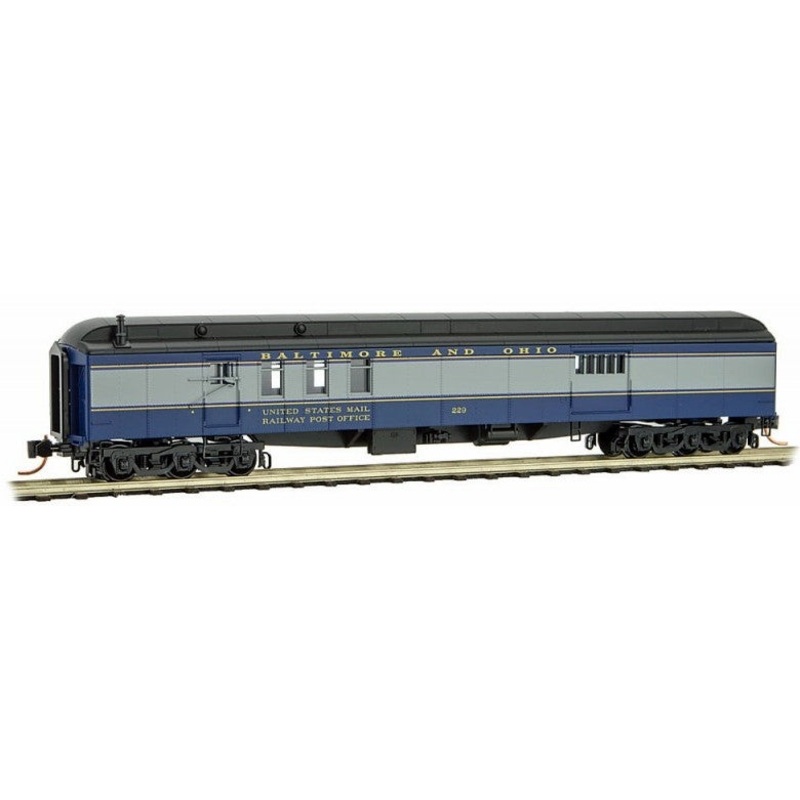 Micro-Trains 14800090 N Baltimore and Ohio 70′ Heavyweight Mail Baggage Car #229 NIB