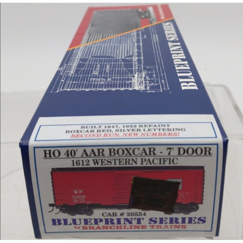 Branchline Trains 1612 HO Scale Western Pacific 40′ AAR Boxcar 7 Door #20554 Kit
