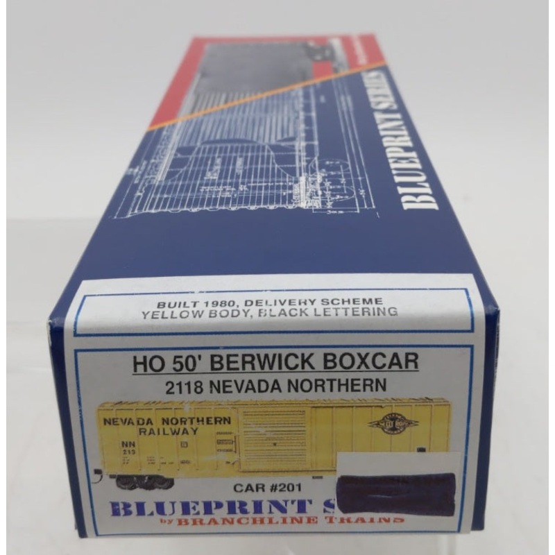 Branchline Trains 2118 HO Scale Nevada Northern 50′ Berwick Boxcar # 201 Kit