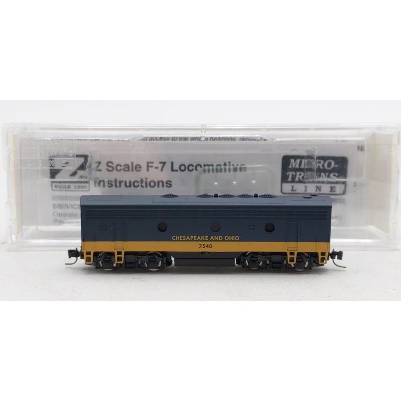 Micro-Trains 98002402 Z C&O F7B Unit Powered Diesel Locomotive #7540 EX/Box