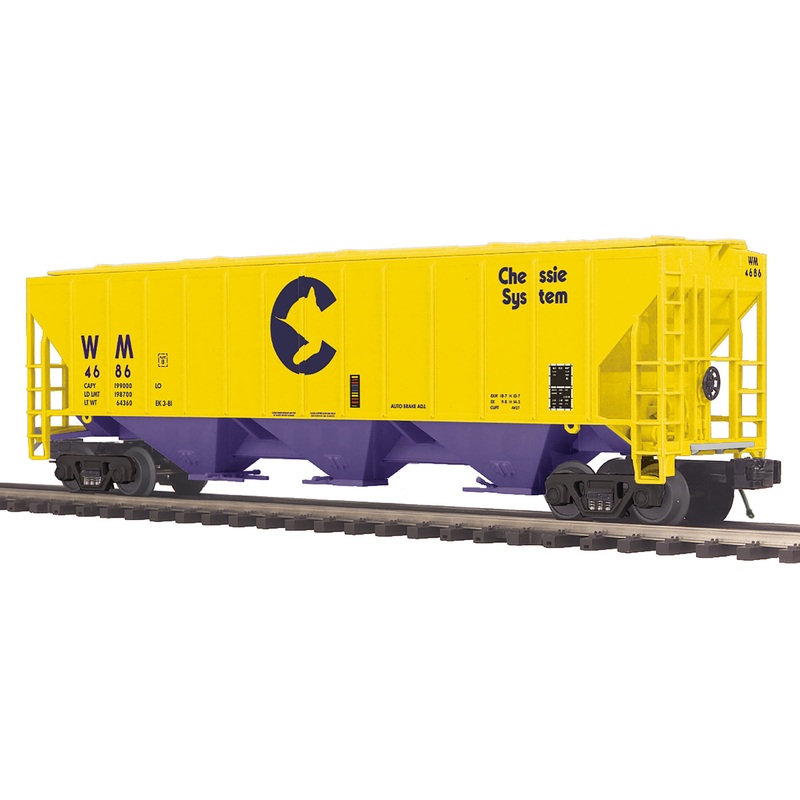 MTH 20-97384 O Chessie PS-2CD High-Side Hopper Car #4686 NIB