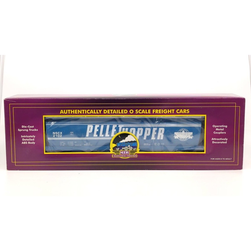 MTH 20-97473 O Gauge Pellet Blue 100 Ton Hopper Car #2102 EX/Box