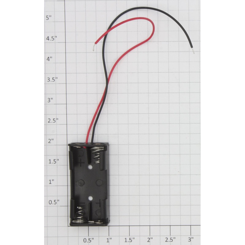 Acme 0703-503 Double AAA Side by Side Battery Holder with Leads