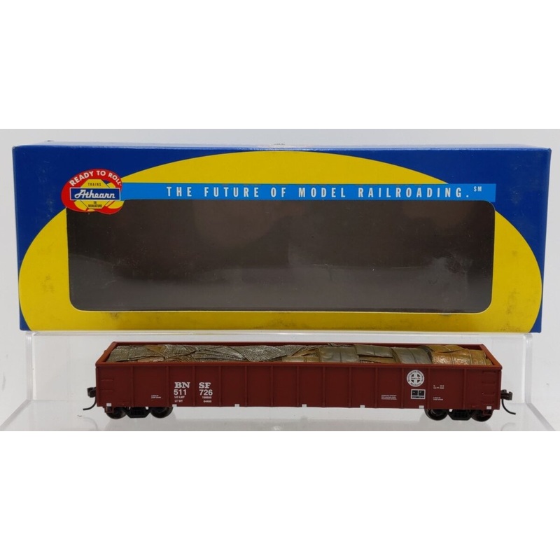 Athearn 92814 HO BNSF 52′ Mill Gondola w/Scrap Load #511726 LN/Box