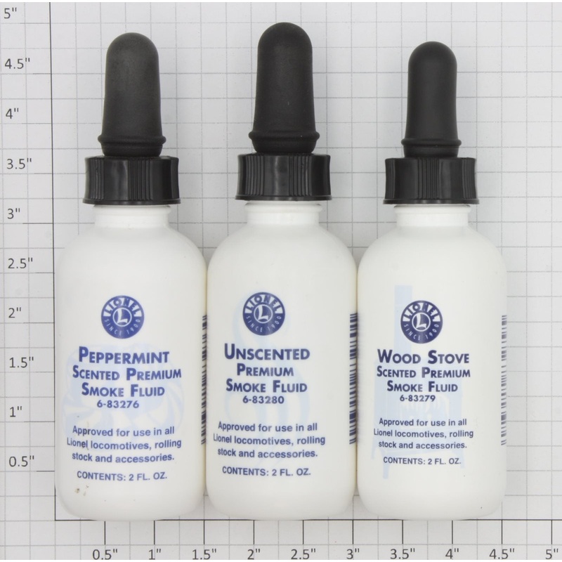 Lionel 6-83270 Empty 2oz Smoke Fluid Plastic Bottles w/ Eye Dropper (Bag of 3)