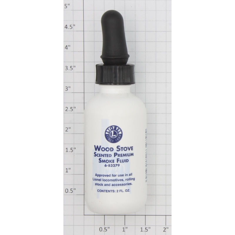 Lionel 6-83279 2oz Wood Stove Scent Smoke Fluid Plastic Bottle w/ Eye Dropper