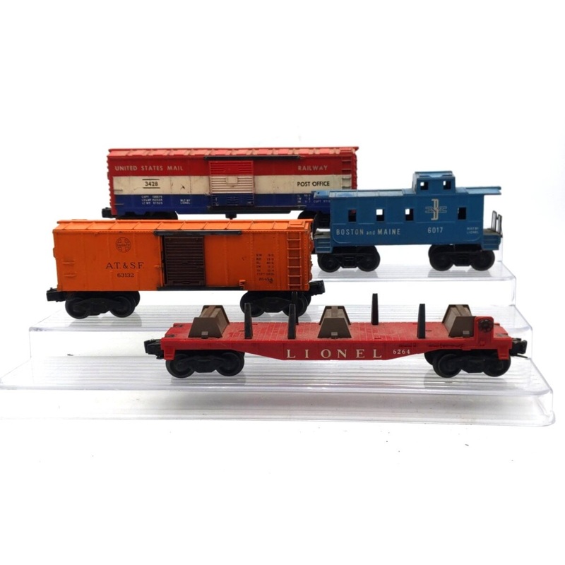 Lionel Vintage O Gauge Assorted Freight Cars: 3428, 63132, 6264 & 6017 [4] VG