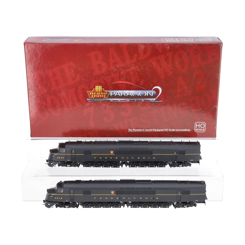 Broadway Limited 2092 HO PRR Baldwin Centipede Diesel AA Set #5830/5818 w/ DCC LN/Box
