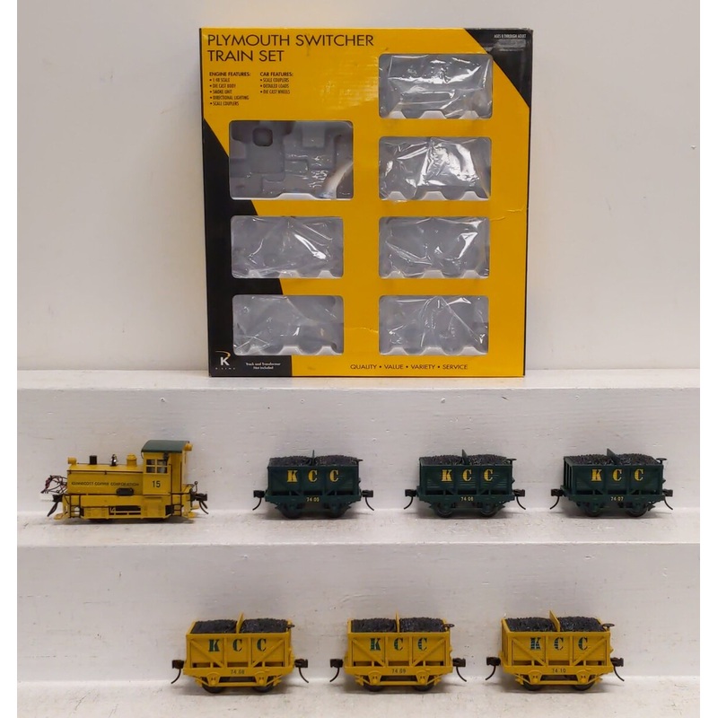 K-Line K1414 KCC Plymouth Switcher Train Set EX/Box