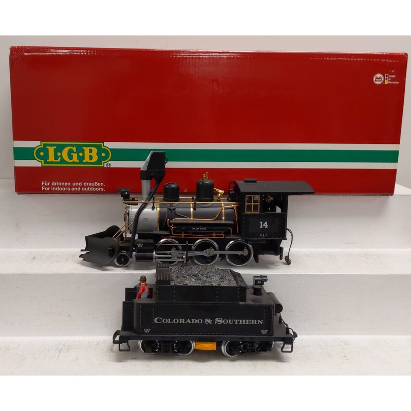 LGB 23192 G Scale Colorado & Southern Steam Locomotive and Tender #14 VG/Box