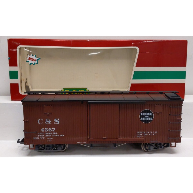 LGB 45670 G Scale Colorado & Southern Boxcar #4567 – with Metal Wheels EX/Box