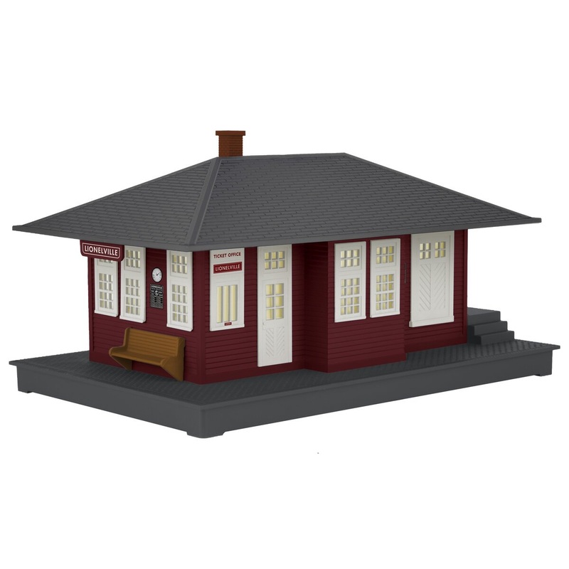 Lionel 2129250 O Plug-Expand-Play Talking Passenger Station LN/Box