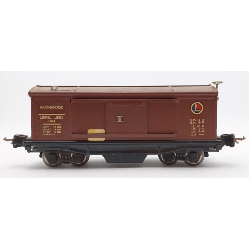 Lionel 3814 Vintage O Prewar Operating Merchandise Car VG