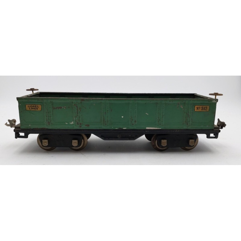 Lionel 512 Vintage Standard Gauge Prewar Tinplate Green Gondola