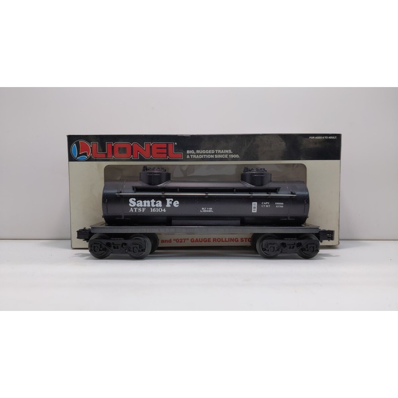 Lionel 6-16104 O Gauge Santa Fe 2-Dome Tank Car #16104 NIB