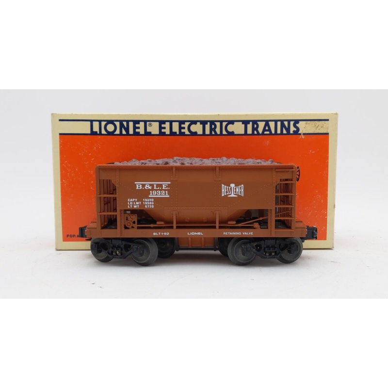 Lionel 6-19321 O Scale Bessemer & Lake Erie Weathered Ore Car w/Load EX/Box