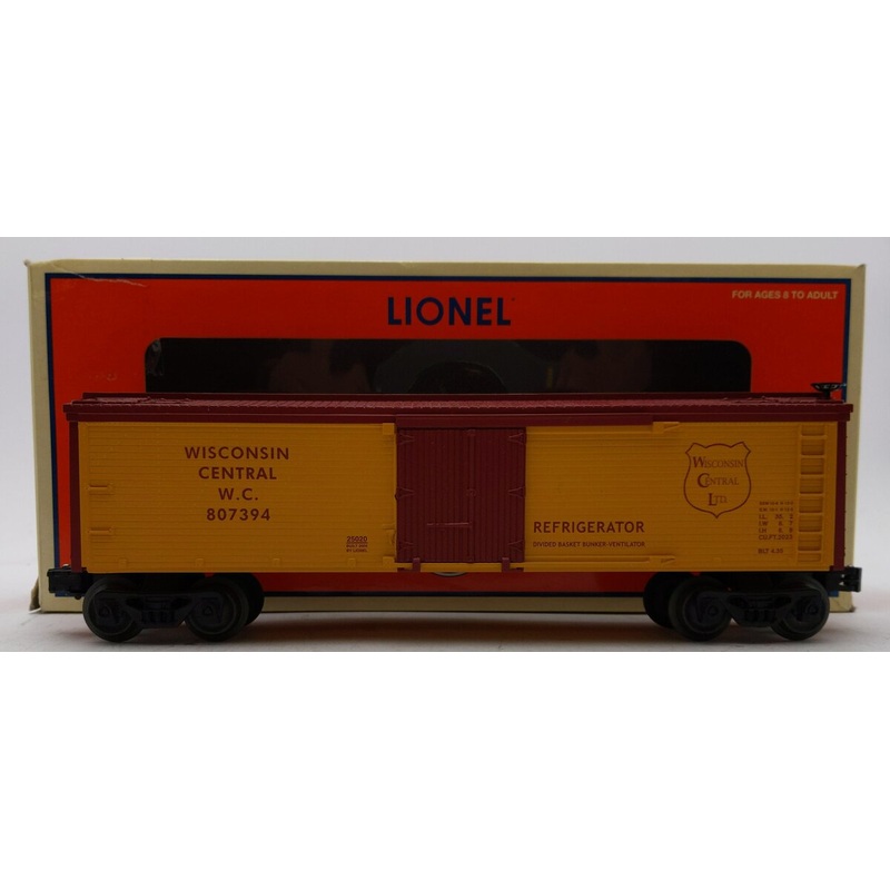 Lionel 6-25020 O Wisconsin Central Refrigerator Car: #807349 LN/Box