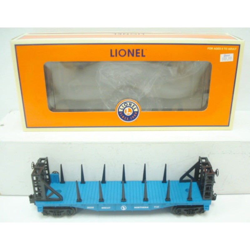 Lionel 6-26066 O Gauge Great Northern Flatcar w/ Bulkheads LN/Box