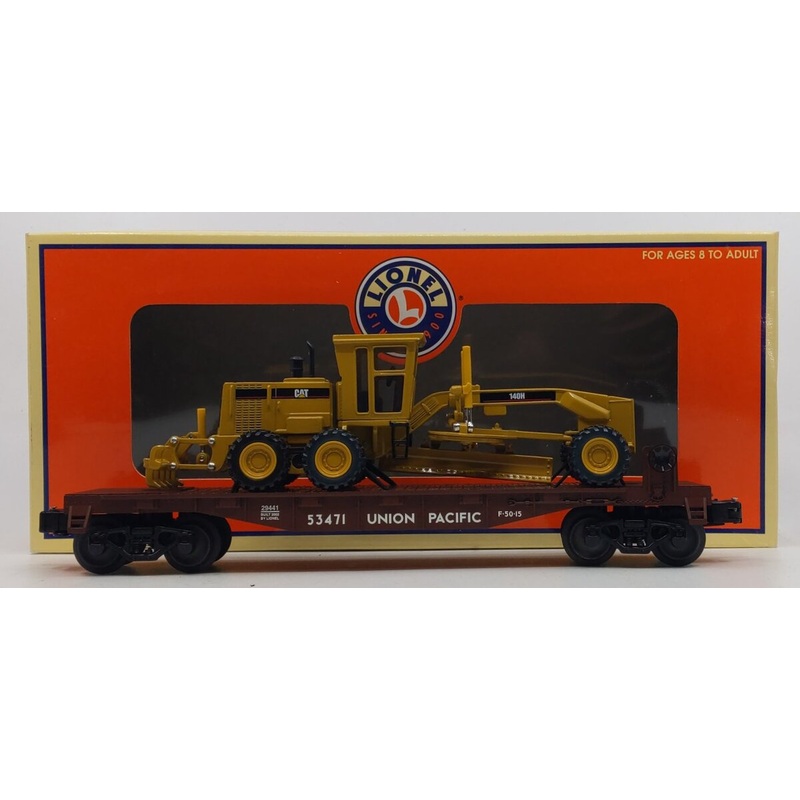 Lionel 6-29441 O Gauge Union Pacific Flatcar with Road Grader EX/Box