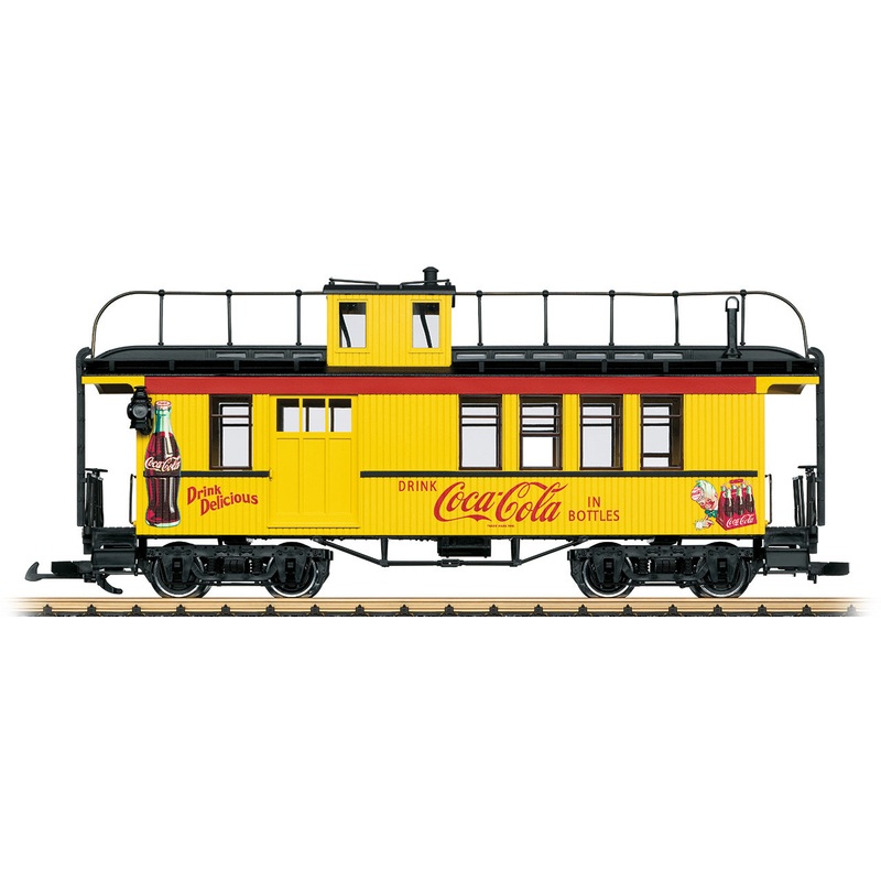 LGB 40757 G Coca-Cola, Coke Era III Yellow American Caboose LN/Box
