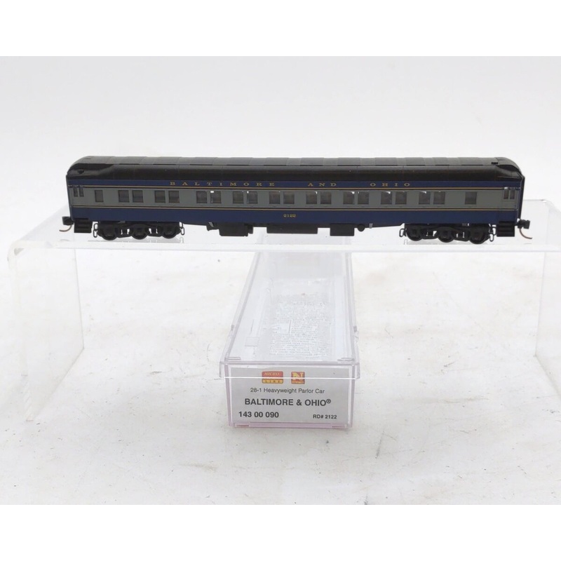 Micro-Trains 14300090 N Baltimore & Ohio 83′ 28-1 Heavyweight Parlor Car #2122 NIB
