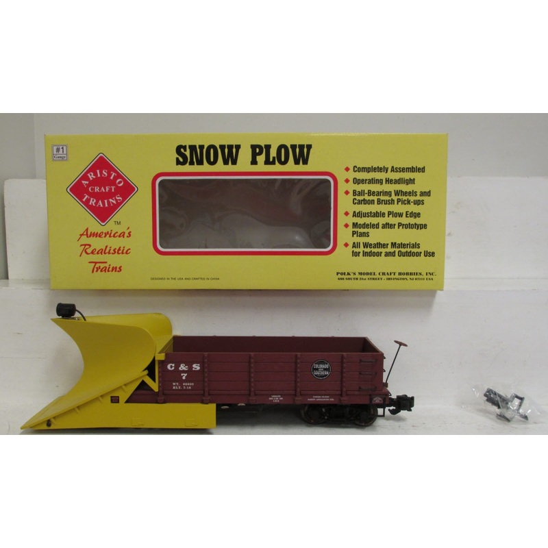 Aristo-Craft 46702 C&S Wedge Snow Plow w/Metal Wheels EX/Box