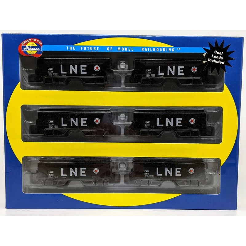 Athearn 70831 HO Scale Lehigh & New England 34′ 2 Bay Hopper (Pack of 6) LN/Box