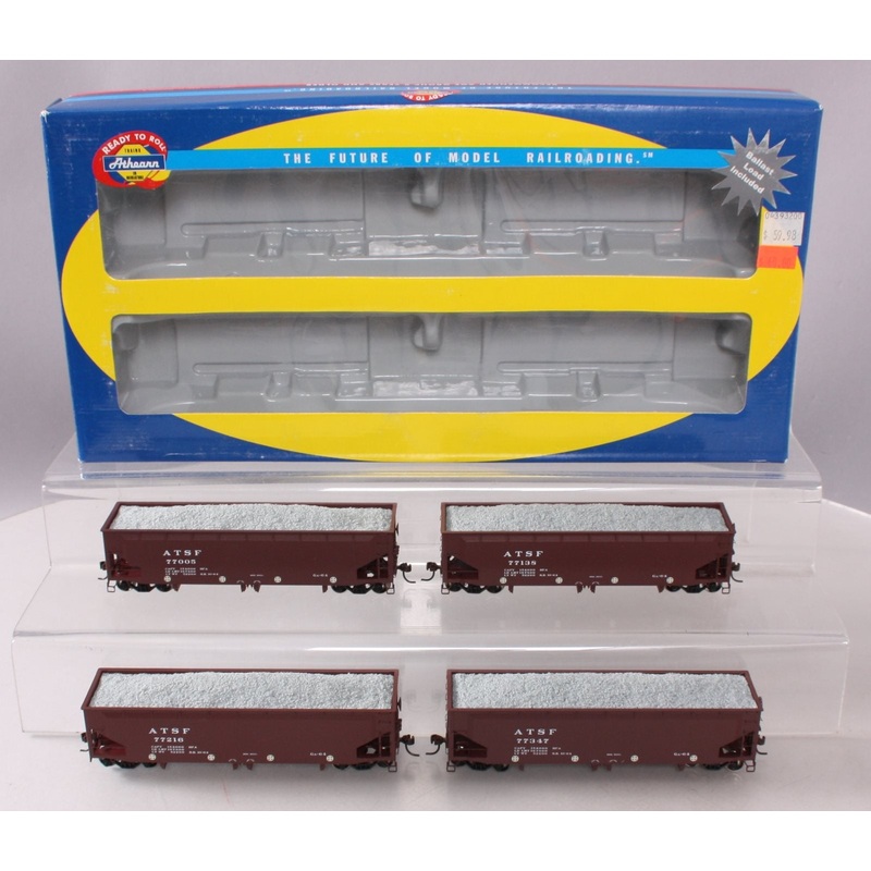 Athearn 95708 HO Scale Santa Fe 40′ Offset Ballast Hoppers (Set of 4) LN/Box