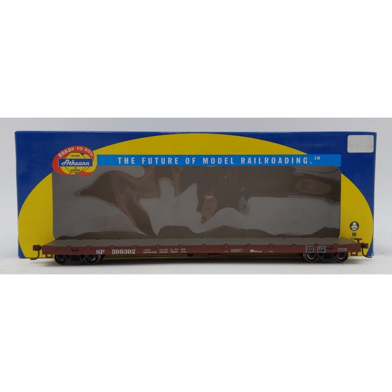 Athearn 97809 HO Scale Southern Pacific RTR 60′ Flat Car #599392 LN/Box
