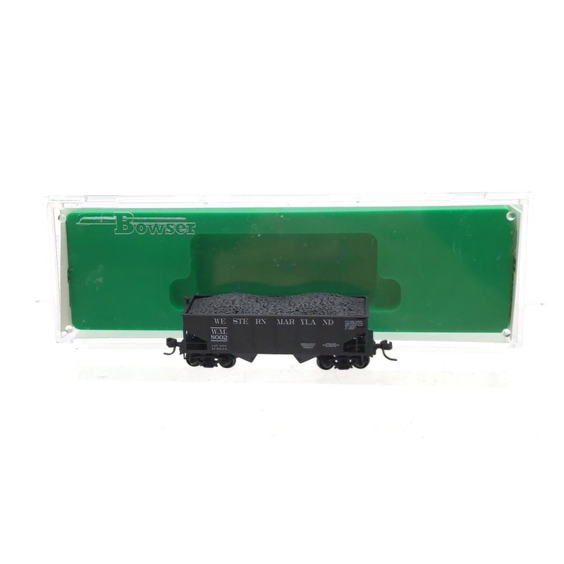 Bowser 37644 N Scale Western Maryland Gla 2-Bay Hopper w/ Coal load #8002 LN/Box