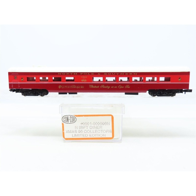 Con-Cor 0001-000096N N Scale XMAS ’96 85 Ft. Collectors Diner Passenger Car LN/Box