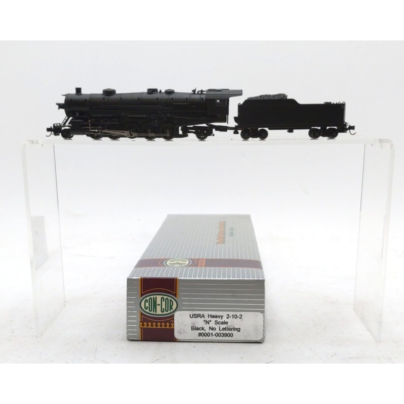 Con-Cor 0001-003900 N Scale Undecorated USRA Heavyweight 2-10-2 Steam Engine EX/Box