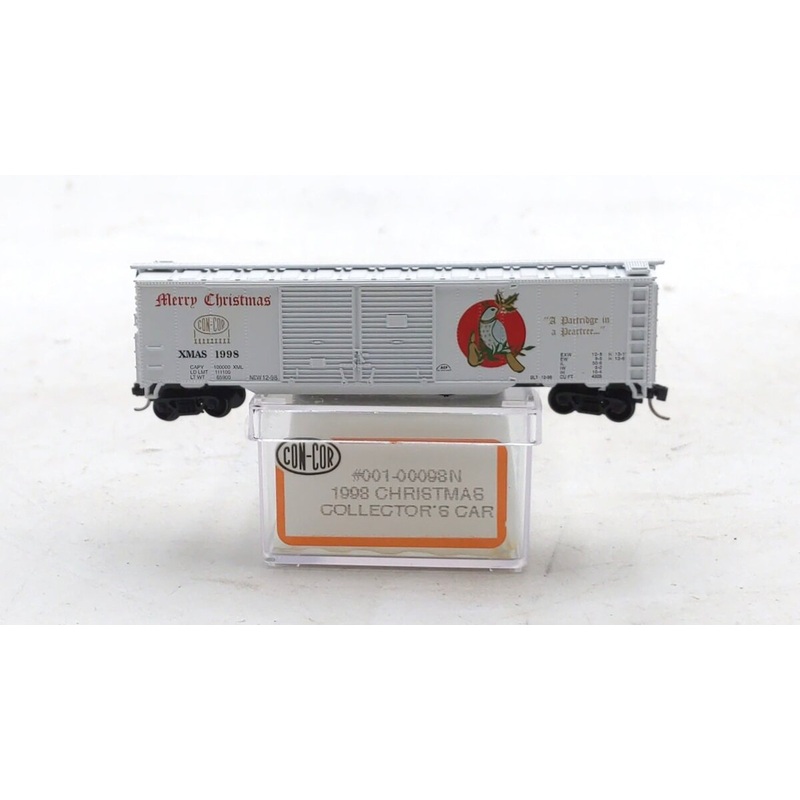 Con-Cor 001-00098N N Scale A Partridge in a Peartree… Christmas 1998 Car LN/Box