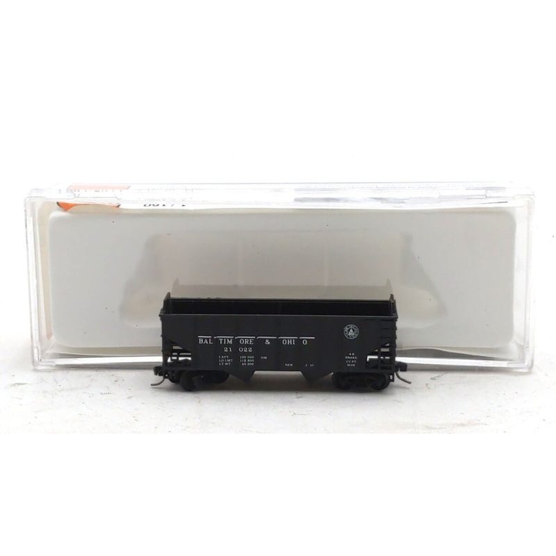 Con-Cor 001-556501-3 N Scale Baltimore & Ohio 70 Ton 2-Bay Hopper #21022 EX/Box