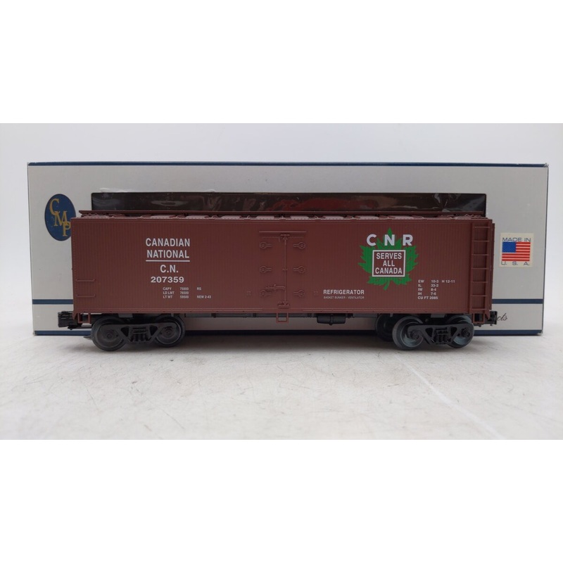 Crown Model Products 4002 O Scale CN Hi-Rail Reefer Car #207359 EX/Box