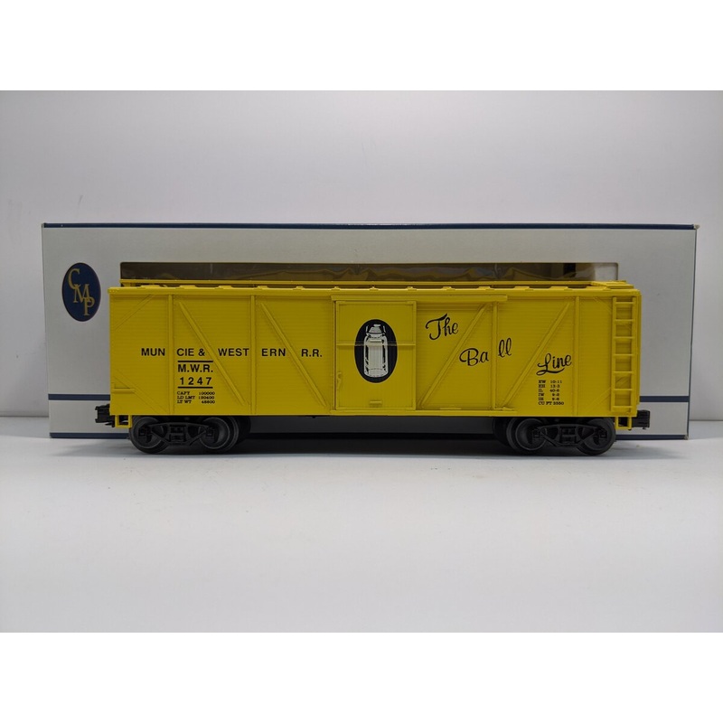 Crown OB-104 O Gauge Muncie & Western Outside Broced Boxcar #1260 EX/Box