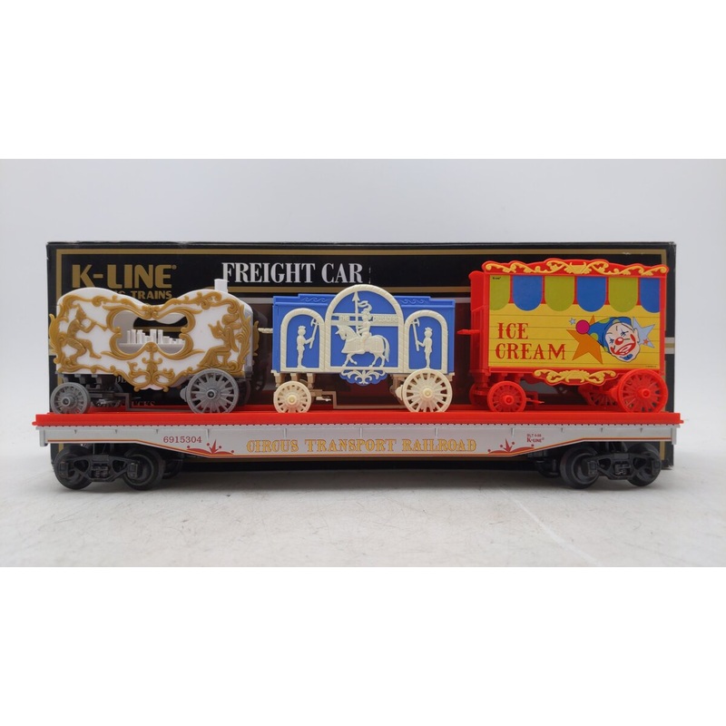 K-Line K691-5304 O Gauge Circus Wagon Transport Flatcar EX/Box