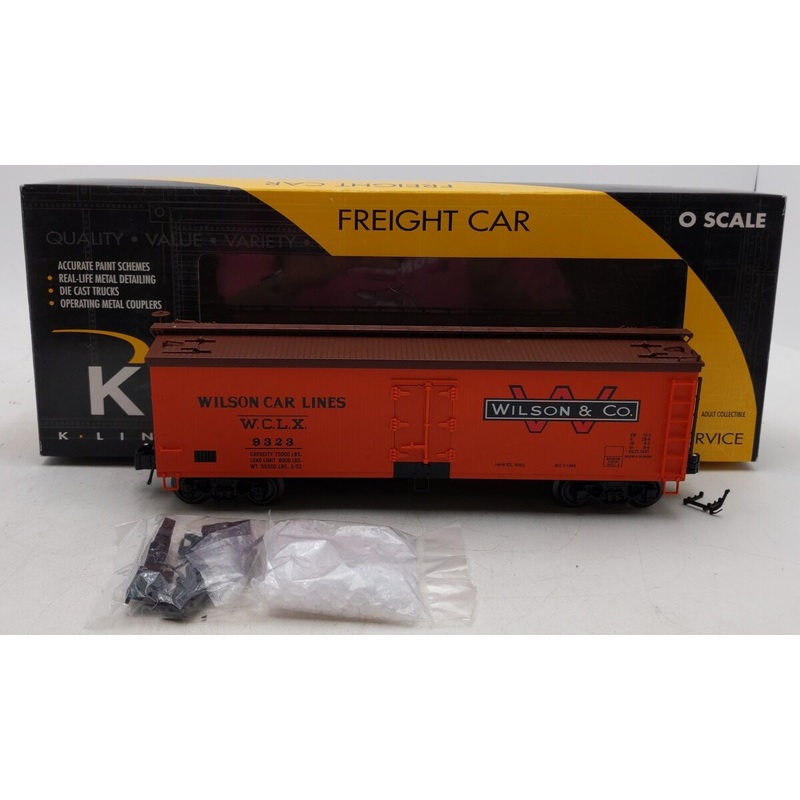 K-Line K742-8032 O Gauge Wilson Car Lines Wood-Sided Reefer #9323 EX/Box