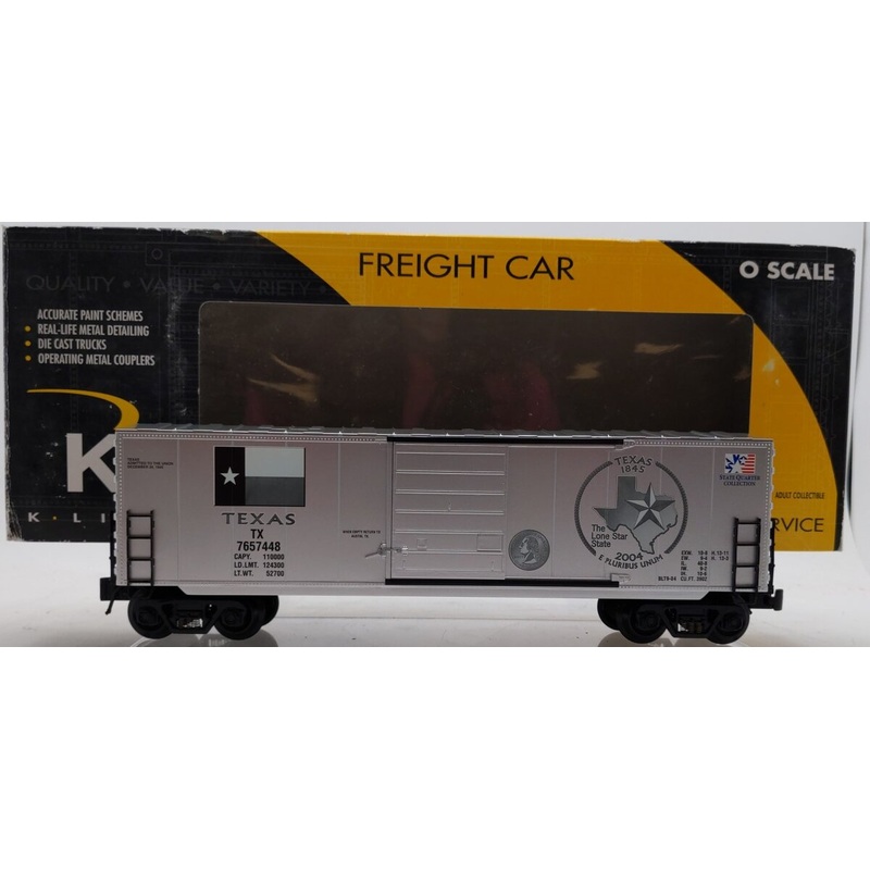 K-Line K765-7448 O Gauge Texas Quarter Boxcar Bank #7657448 LN/Box