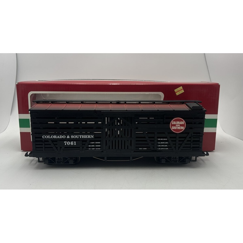LGB 45680 G Scale Colorado & Southern Stock Car – Metal Wheels EX/Box