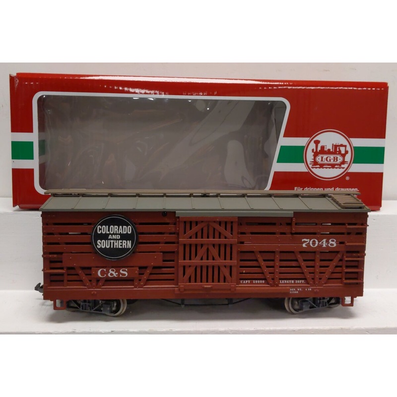 LGB 45683 G Scale Colorado & Southern Livestock Car #7048 (Metal Wheels) EX/Box